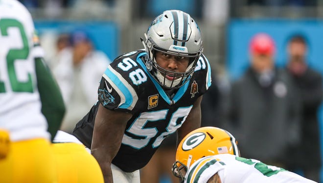 Panthers LB Thomas Davis: Suspended two games for violation of player safety rules.