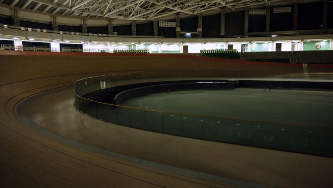 View of the Olympic Velodrome at the Olympic Park in Rio de Janeiro on Feb. 17, 2017, about six month after the Rio 2016 Olympic Games.