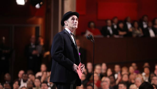 Mark Rylance presents the award for best actress in a supporting role at the Oscars in Los Angeles.