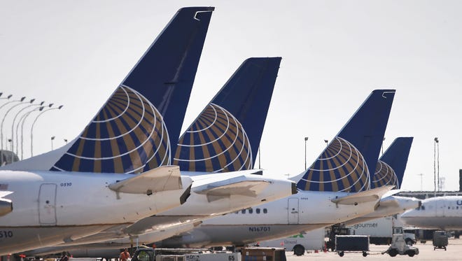 This file photo from Sept. 19, 2014, shows United Airlines planes at Chicago O'Hare International Airport.