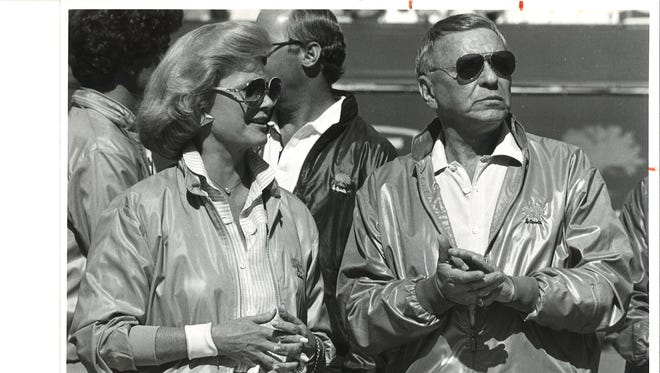 Frank and Barbara Sinatra, Feb. 24, 1985.