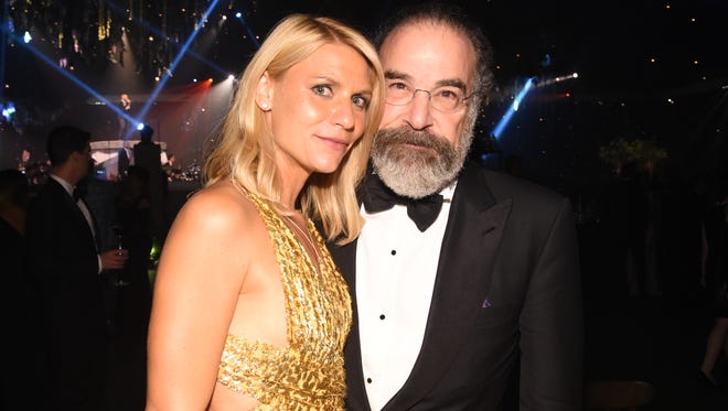 Claire Danes and Mandy Patinkin at the Governors Ball after the Emmys.