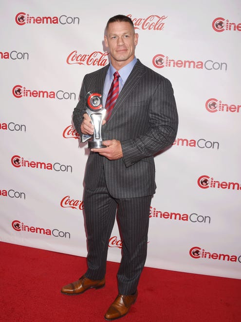 John Cena, who, like fellow WWE alum Dwayne 'The Rock' Johnson, has had major crossover success,  was named Action Star of the Year for 'The Wall.'