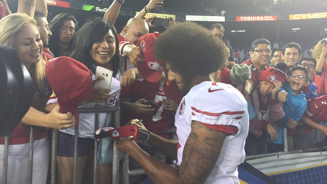 While plenty of fans have voiced their disapproval, Kaepernick has enjoyed his share of support during his protest.
