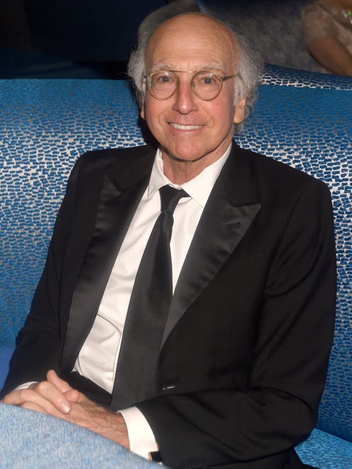 Actor/writer Larry David looks happy at the HBO Emmy After Party.