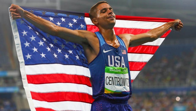 Matthew Centrowitz (USA) wins gold in the men's 1500m final during the Rio 2016 Summer Olympic Games at Estadio Olimpico Joao Havelange.