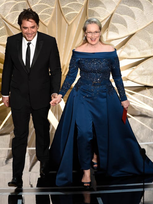 Javier Bardem, left, and Meryl Streep