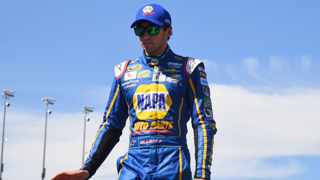 Chase Elliott finished third in the Teenage Mutant Ninja Turtles 400 at Chicagoland Speedway.