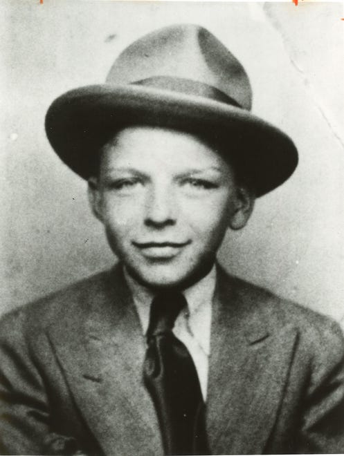 Frank Sinatra in his hometown of Hoboken, N.J.