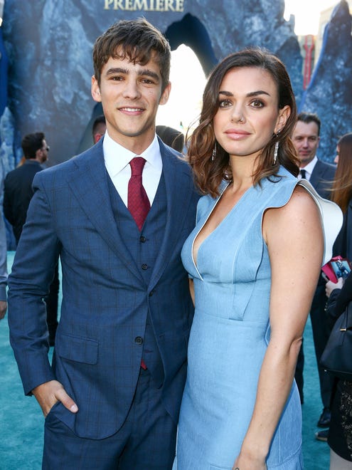 Brenton Thwaites (L) and Chloe Pacey attend the premiere of Disney's 'Pirates Of The Caribbean: Dead Men Tell No Tales' at Dolby Theatre on May 18, 2017 in Hollywood, California.  (Photo by Rich Fury/Getty Images) ORG XMIT: 700049840 ORIG FILE ID: 684969816