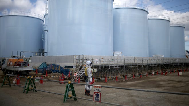Tanks holding radiation contaminated water at the Tokyo Electric Power Co.'s embattled Fukushima Daiichi nuclear power plant  on February 25, 2016 in Okuma, Japan.