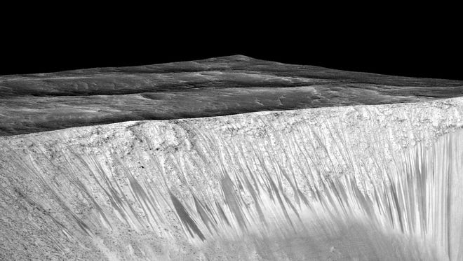 NASA spacecraft circling Mars has found evidence of flowing water on the Red Planets surface.