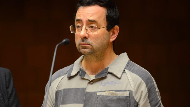 Larry Nassar appears in court on Friday, Jan. 20, 2017 during a motion hearing at the 55th District Court in Mason. Nassar is facing three counts of first-degree criminal sexual conduct with a person younger than 13.