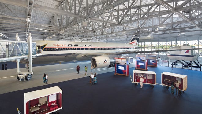 The Delta Flight Museum, housed in a hangar, is home to a permanent collection of five historic aircraft, including a Travel Air 6B Sedan and The Spirit of Delta, a Boeing 767.