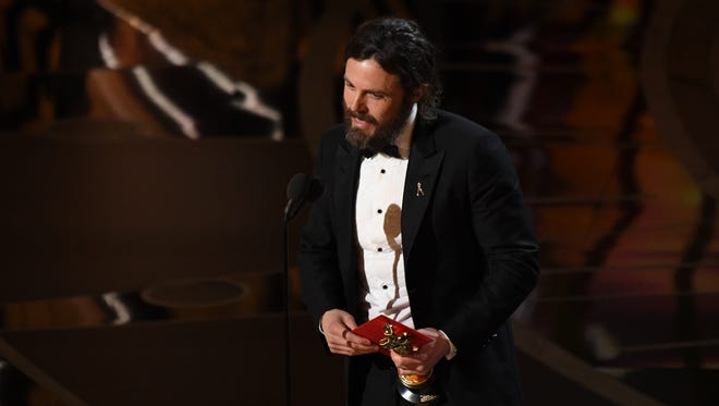 Casey Affleck accepts the Oscar for Best Actor for his role in 'Manchester by the Sea.'