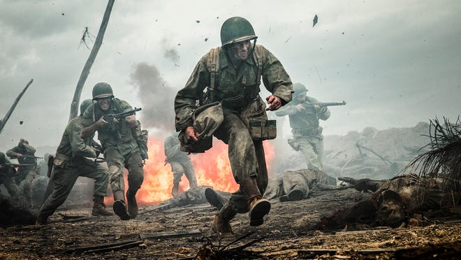 Andrew Garfield in a scene from 'Hacksaw Ridge.' The film won an Oscar for Sound Mixing.