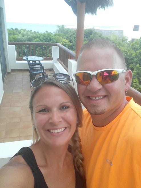 Heidi Sorrem and her husband Corey Sorrem shortly after arriving on their Mexico vacation.