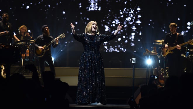 Adele performs on stage at the SSE Arena Belfast on February 29, 2016, in Belfast, Northern Ireland.