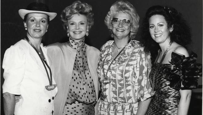 L to R: Mrs. Mary Anne Wallentine, Barbara Sinatra, Mrs. Melody Dolan, Karen Franich Lurkman