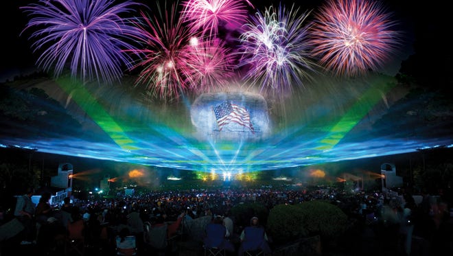 The Lasershow Spectacular at Stone Mountain Park uses the largest exposed mass of granite in the world as a giant screen for the world’s longest-running laser lights show. It now features popular music, fireworks and flame-throwing cannons.