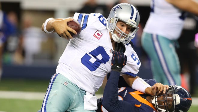 Romo threw for a career-high 506 yards against the Denver Broncos in 2013, but he threw an interception in the final minute that set up the Broncos' game-winning field goal in a 51-48 shootout.