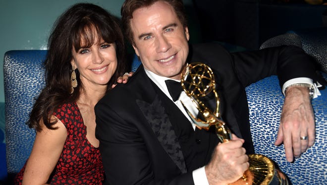 Kelly Preston and John Travolta at the HBO Emmy After Party.