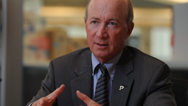 5/6/14 2:07:00 PM -- McLean, VA, U.S.A  --Mitch Daniels, president of Purdue and former governor of Indiana, speaks with the Editorial Board.