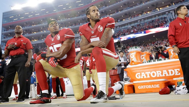 Colin Kaepernick's national anthem protest started as a one-man stand against social injustice. Since the 49ers quarterback started in the preseason, Kaepernick has been joined by other players around the NFL.
