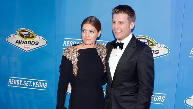 Jamie McMurray, right, and his wife, Christy