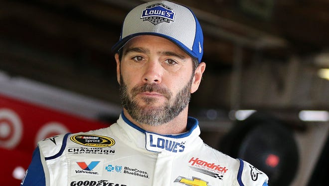 Jimmie Johnson will start on the front row for just the second time this season.