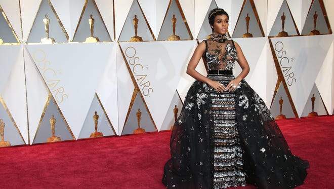 Lights! Cameras! Action!  

Janelle Monae hits her mark on the red carpet during the 89th Academy Awards at Dolby Theatre.