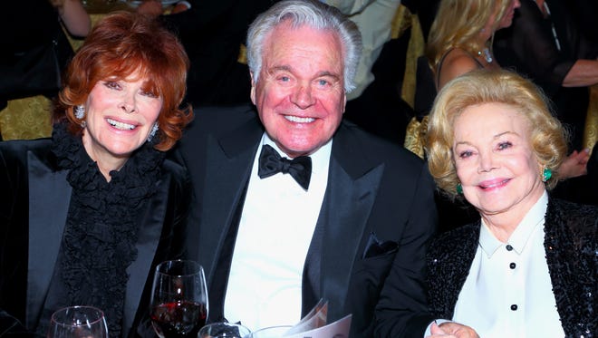 Jill St. John, Robert Wagner and Barbara Sinatra attend a Frank Sinatra Celebrity Invitational golf gala.