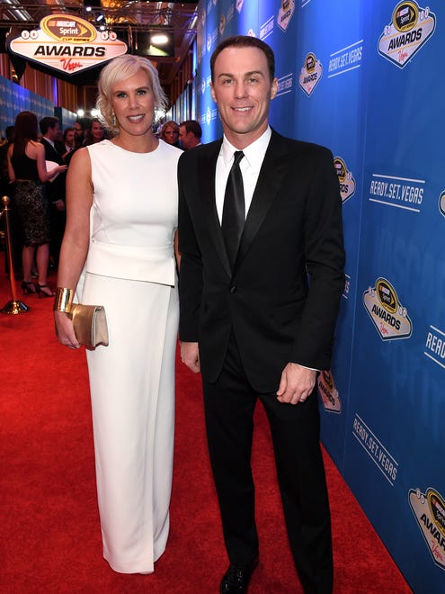 Kevin Harvick, right, and his wife Delana