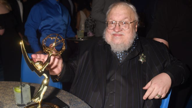 Author George R. R. Martin of "game of Thrones' at the HBO Emmy After Party.