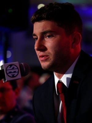 At SEC Media Days, Shea Patterson said he wasn't transferring from Ole Miss.