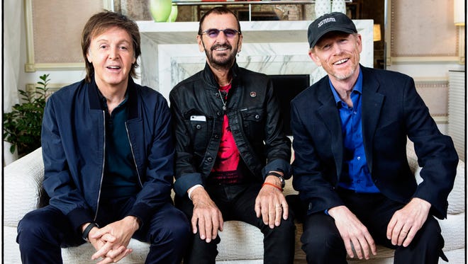 Paul McCartney, Ringo Starr and director Ron Howard, photographed July 14, 2016, at The Mirage in Las Vegas. The three have collaborated on a new Beatles documentary, 'Eight Days a Week: The Touring Years.'