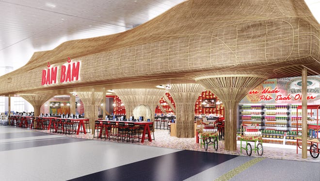 A rendering of a restaurant planned for Houston's terminal updates.