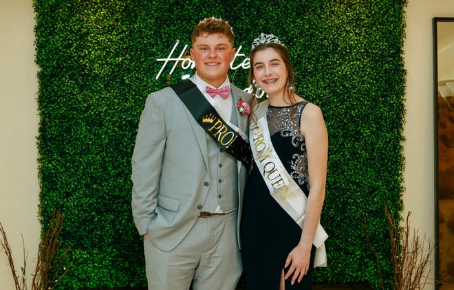 Hortonville High School's prom king Preston Guyette and queen Sarah Bendorf are the school's royalty. Hortonville's prom was held Saturday, April 13, 2024, at the Homestead Meadows Farm in Appleton.