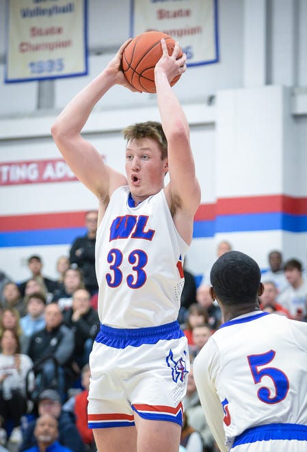 Wisconsin Lutheran guard Kon Knueppel (33) grabs a rebound against Pewaukee on Tuesday January 3, 2023, at Wisconsin Lutheran High School in Milwaukee, Wisconsin.